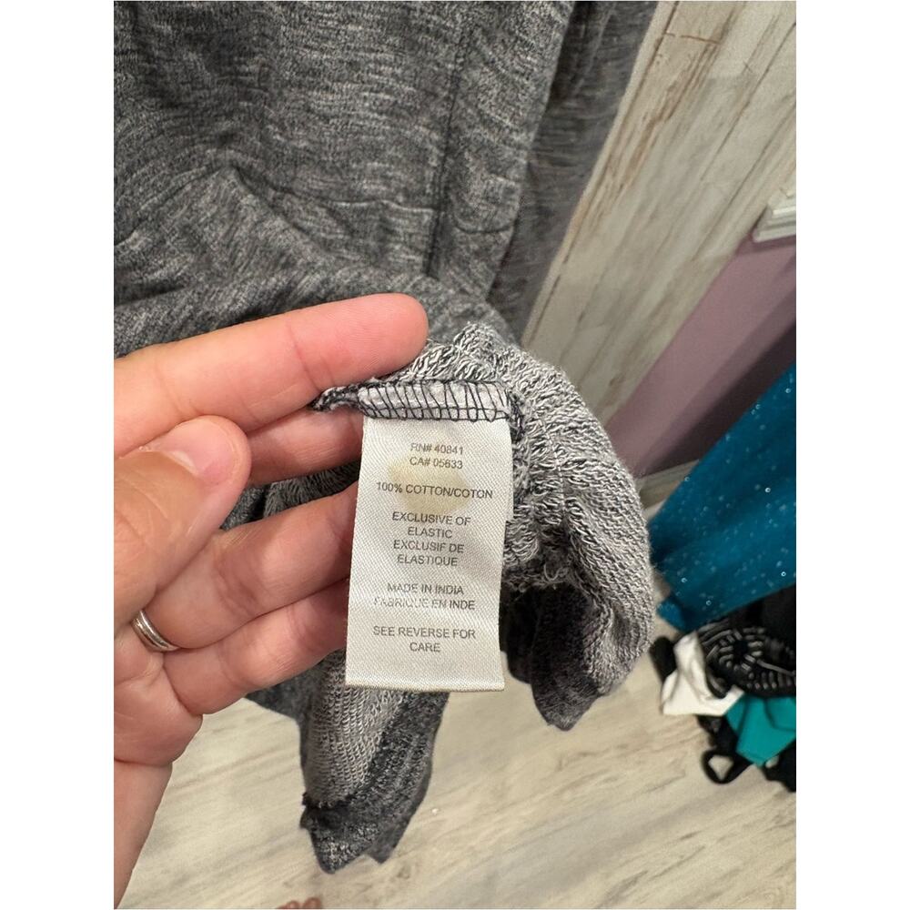 Aventura Heathered Gray Quarter-Zip Ruched Outdoor Tunic Top Womens Large Cotton - Picture 3 of 7